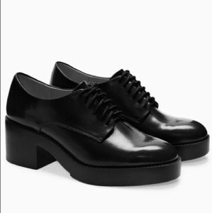 Zara Patent Leather Platform Oxfords